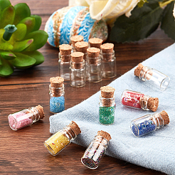 100Pcs Small Mini Glass Bottles Jars with Cork Stoppers&nbsp;FIND-NB0001-73