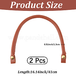 2Pcs PU Imitation Leather Bag Handles&nbsp;DIY-CL0001-62B