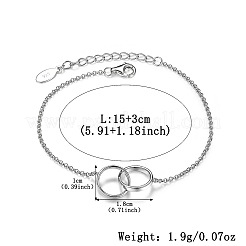 S925 Silver Gold Plated Moebius Loop Jewelry Set Bracelet Necklace Daily Wear Elegant Accessories&nbsp;TF4360-1