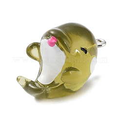 Transparent Resin Sea Animal Pendants&nbsp;RESI-P033-C01