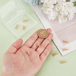 10Pcs Brass Micro Pave Clear Cubic Zirconia Connector Charms&nbsp;KK-BC0013-61