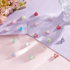 150Pcs Spray Paint ABS Plastic Imitation Pearl Charms&nbsp;FIND-GA0002-72