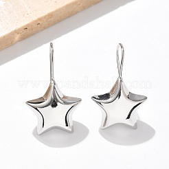 Star Brass Dangle Earrings&nbsp;EJEW-B132-05P