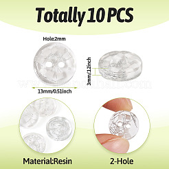 2-Hole Resin Button&nbsp;BUTT-TAC0007-01B