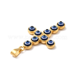 PVD Vacuum Plating Handmade Evil Eye Resin Big Pendants&nbsp;STAS-F277-17G-B
