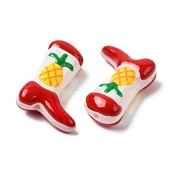 Boot Baking Paint Glass Enamel  Beads&nbsp;LAMP-C020-02Q