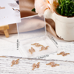 Rack Plating Brass Micro Pave Clear Cubic Zirconia Pendants&nbsp;KK-BBC0001-51LG