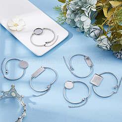 6Pcs 6 Styles 304 Stainless Steel Bangle Making&nbsp;STAS-ME0003-84