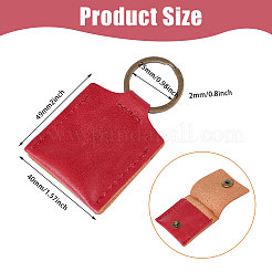 PU Imitation Leather Keychains&nbsp;KEYC-WH0003-08AB