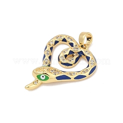 Brass Micro Pave Clear Cubic Zirconia Pendants&nbsp;KK-R221-01G-04