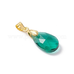 Brass Glass Pendants&nbsp;PALLOY-JF04501-01