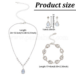 Crystal Rhinestone Jewelry Set&nbsp;SJEW-GO0001-01