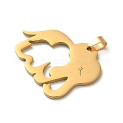 304 Stainless Steel Pendants&nbsp;STAS-O005-24A-G