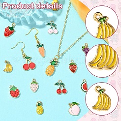 18Pcs 18 Styles Alloy Enamel Pendants&nbsp;ENAM-YW0004-45
