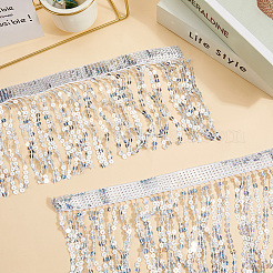 Polyester Sequin Paillette Fringe Tassel Trim&nbsp;OCOR-WH20071-002C