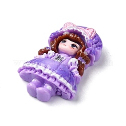 Cartoon Girls Opaque Resin Decoden Cabochons&nbsp;RESI-S392-04C-03