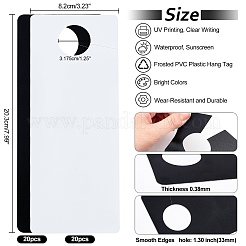 40Pcs 2 Colors Frosted PVC Plastic Hangtag&nbsp;AJEW-GL0001-22