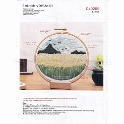 DIY Flower and Mountain Embroidery Kit&nbsp;DIY-O021-12A