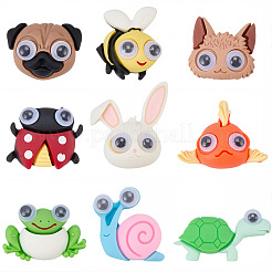 45Pcs 9 Styles Animal Theme Opaque Resin Cabochons&nbsp;RESI-SC0006-96