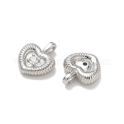 Brass Micro Pave Clear Cubic Zirconia Pendants&nbsp;CU-CBA6E4E-19P-A