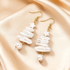 Alloy & Imitation Pearl Dangle Earrings&nbsp;WGB67B8-01