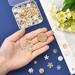 84Pcs 14 Styles Brass Bead Caps&nbsp;KK-BBC0021-15