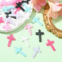 30Pcs 6 Colors Religion Opaque Resin Pendants&nbsp;RESI-CJ0003-46