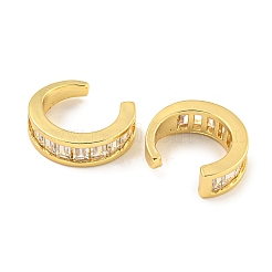 Brass Micro Pave Clear Cubic Zirconia Cuff Earrings for Women&nbsp;EJEW-C104-126G
