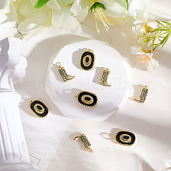 8Pcs 2 Styles Brass Enamel Pendants&nbsp;KK-BBC0022-18