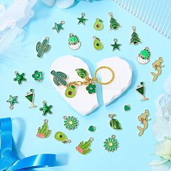 30Pcs 15 Styles Alloy Enamel Pendants&nbsp;ENAM-SZ0003-73