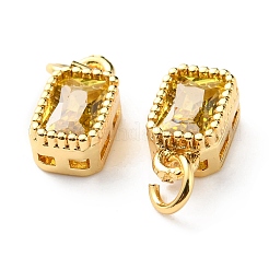 Real 18K Gold Plated Brass Inlaid Cubic Zirconia Charms&nbsp;ZIRC-L100-075G-06