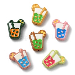 12Pcs 6 Colors Hand-Drawn Acrylic Enamel Beads&nbsp;OACR-CJ0002-74