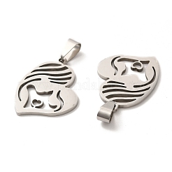 Non-Tarnish Mother's Day 201 Stainless Steel Pendants&nbsp;STAS-K251-027P