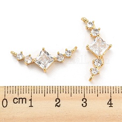 Brass Pave Clear Cubic Zirconia Pendants&nbsp;KK-Q789-09G