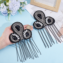 2Pcs Iron Tassel Chain Shoulder Epaulettes&nbsp;DIY-HY0003-61