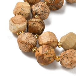 Natural Picture Jasper Beads Strands&nbsp;G-U023-A09-01