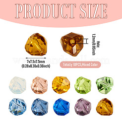 10Pcs Glass Imitation Austrian Crystal Beads&nbsp;GLAA-TADJ0001-11