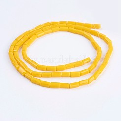 Opaque Glass Beads Strands&nbsp;EGLA-F123-3x6mm-NC02