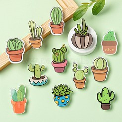 12Pcs 12 Style Acrylic Badges Brooch Pins&nbsp;JEWB-LS0001-05