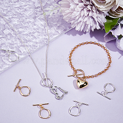 16Pcs 2 Colors Brass Toggle Clasps&nbsp;KK-BBC0016-62