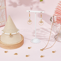 10Pcs Rack Plating Brass Clear Cubic Zirconia Charms&nbsp;ZIRC-BBC0003-06