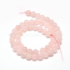 Natural Rose Quartz Round Beads Strands&nbsp;G-P072-05-10mm
