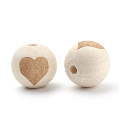 Unfinished Wood Beads&nbsp;WOOD-S036-07