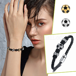 6Pcs 2 Colors 304 Stainless Steel European Beads&nbsp;OPDL-UN0001-07