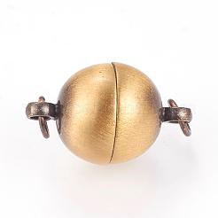Brass Magnetic Clasps with Loops&nbsp;KK-K176-04AB
