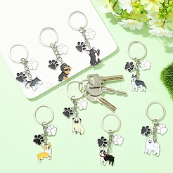 8Pcs Alloy Enamel Keychains&nbsp;KEYC-YW00277