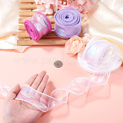 3 Rolls 3 Colors Fishtail Yarn Iridescent Ribbon for Bowknot Making&nbsp;OCOR-TA0004-11A
