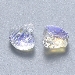 Transparent Spray Painted Glass Beads&nbsp;GLAA-T016-05C