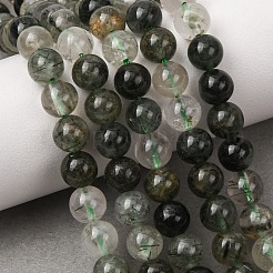 Natural Green Rutilated Quartz Beads Strands&nbsp;G-E561-14-6mm
