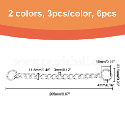 6Pcs 2 Color Aluminum Curb Chain Strap&nbsp;FIND-NB0001-67